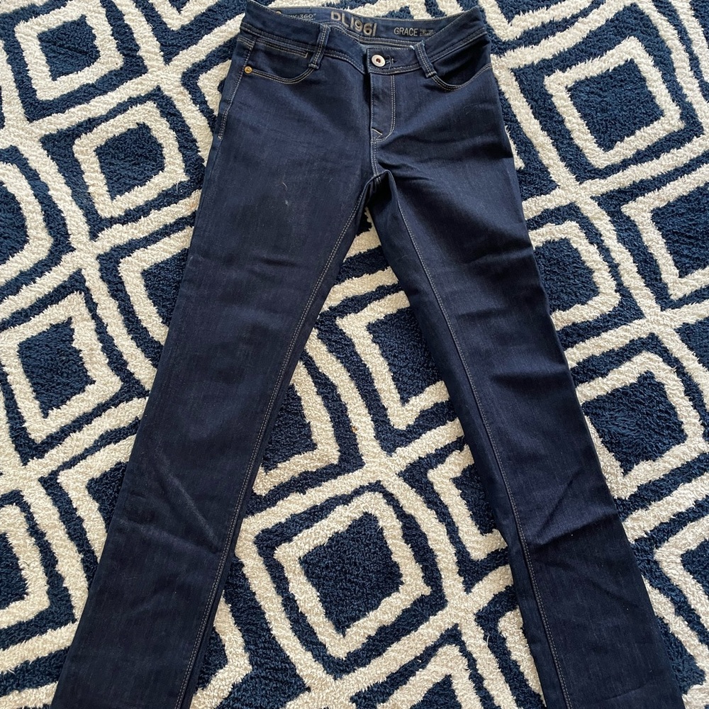 DL1961 high rise straight jeans